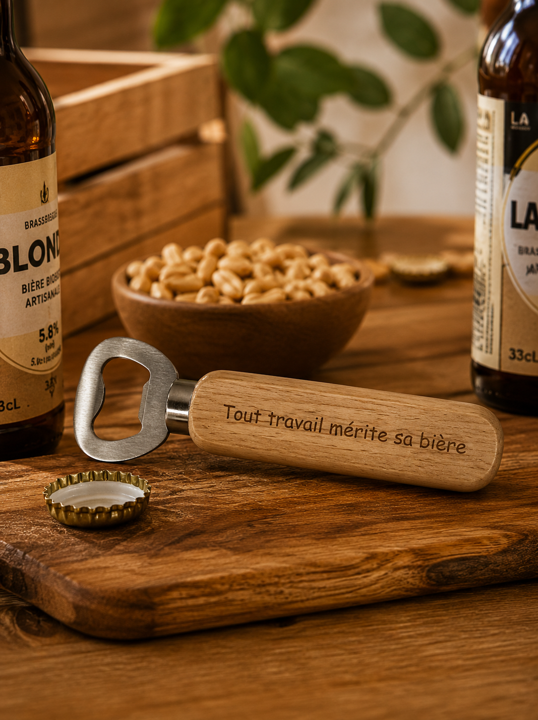 Décapsuleur "Tout travail mérite sa bière"