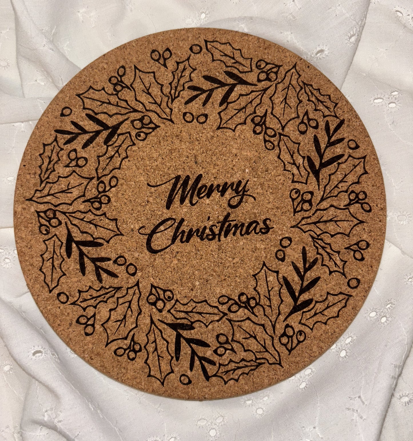 Dessous de plat en liège noël