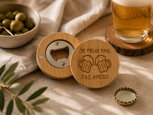 Décapsuleur aimanté "Je peux pas j'ai apéro"