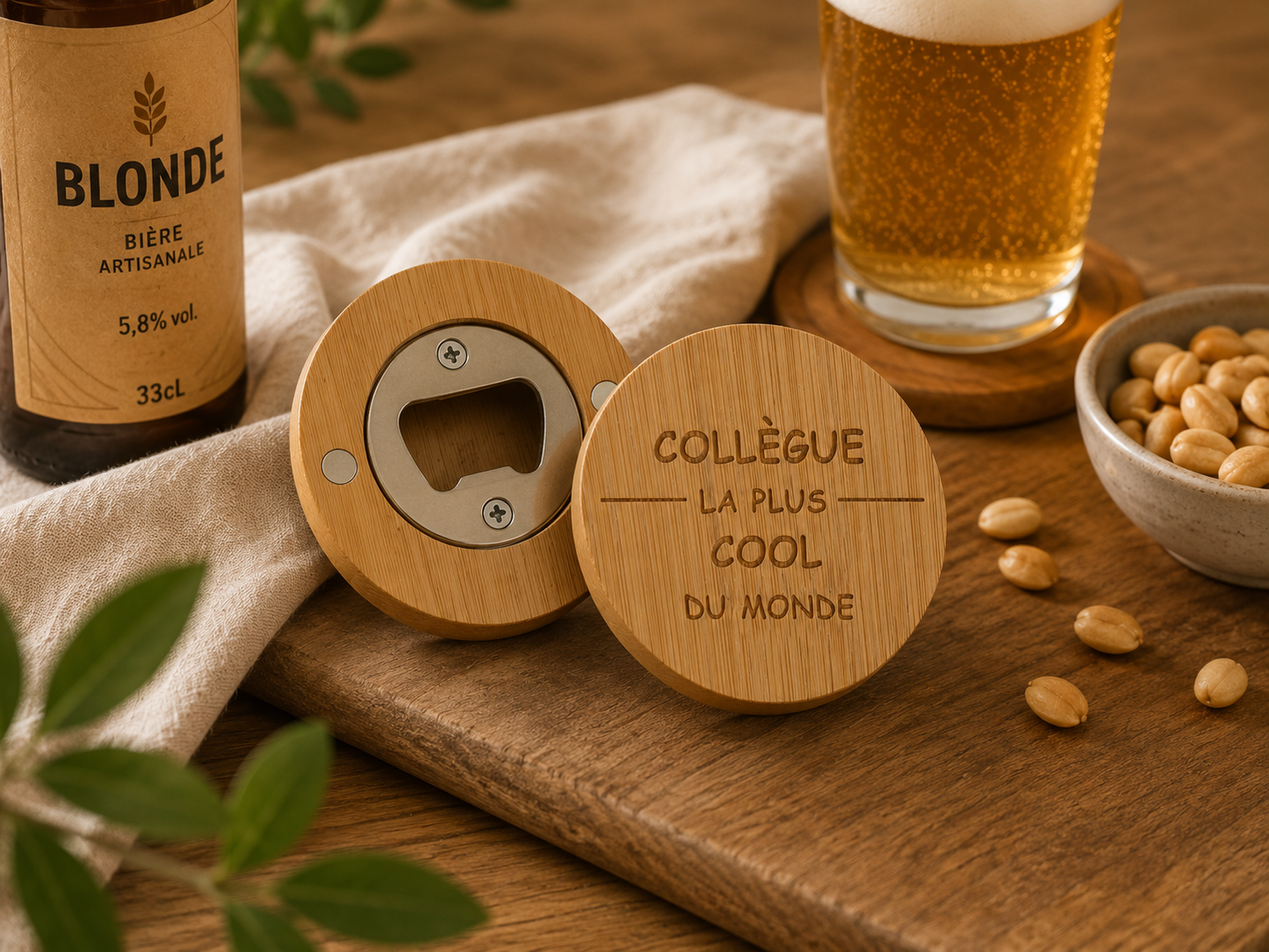 Décapsuleur aimanté "Collègue la plus cool du monde"
