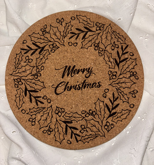 Dessous de plat en liège noël