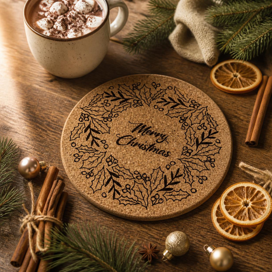 Dessous de plat en liège noël