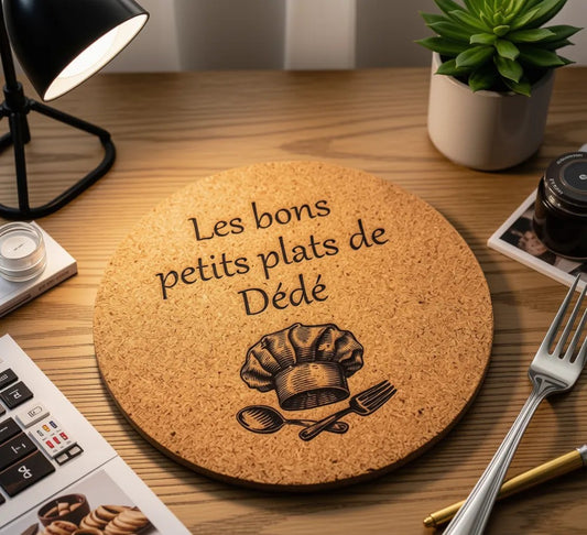 Dessous de plat en liège "les bons petits plats de ..."